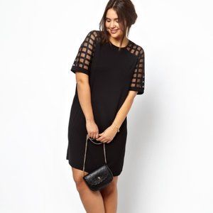 ASOS Shift Dress With Cage Sleeve